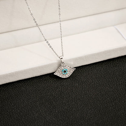 Commute Palm Flower Alloy Inlay Zircon Women's Pendant Necklace