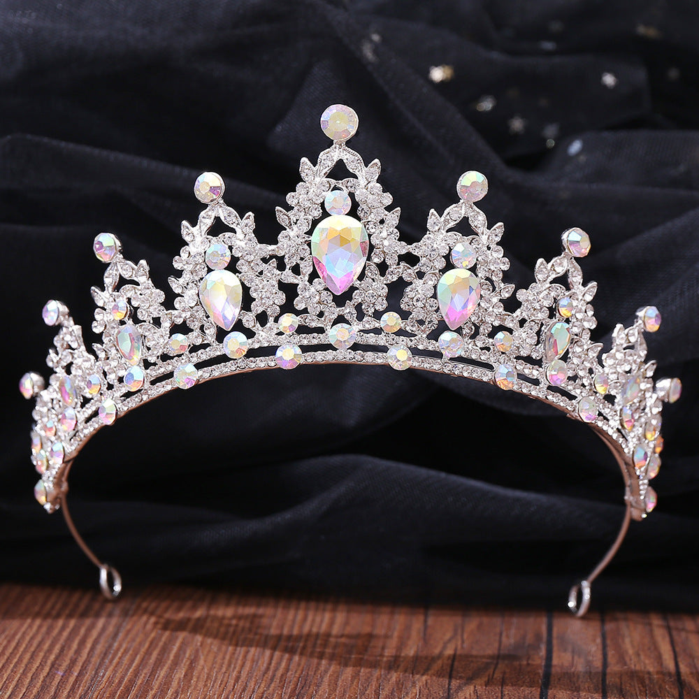 Princess Bridal Crown Alloy Inlay Artificial Crystal Rhinestones Crown