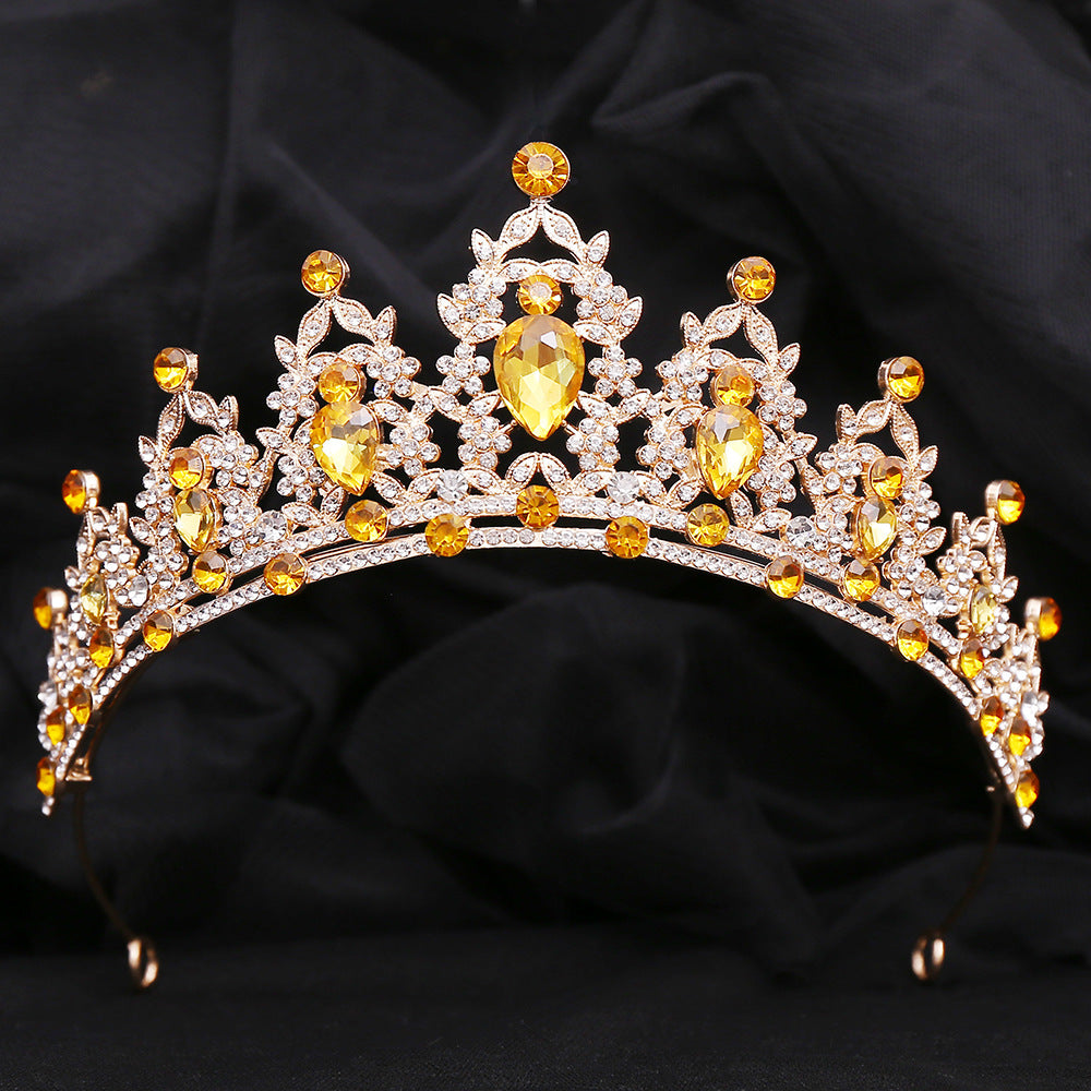 Princess Bridal Crown Alloy Inlay Artificial Crystal Rhinestones Crown