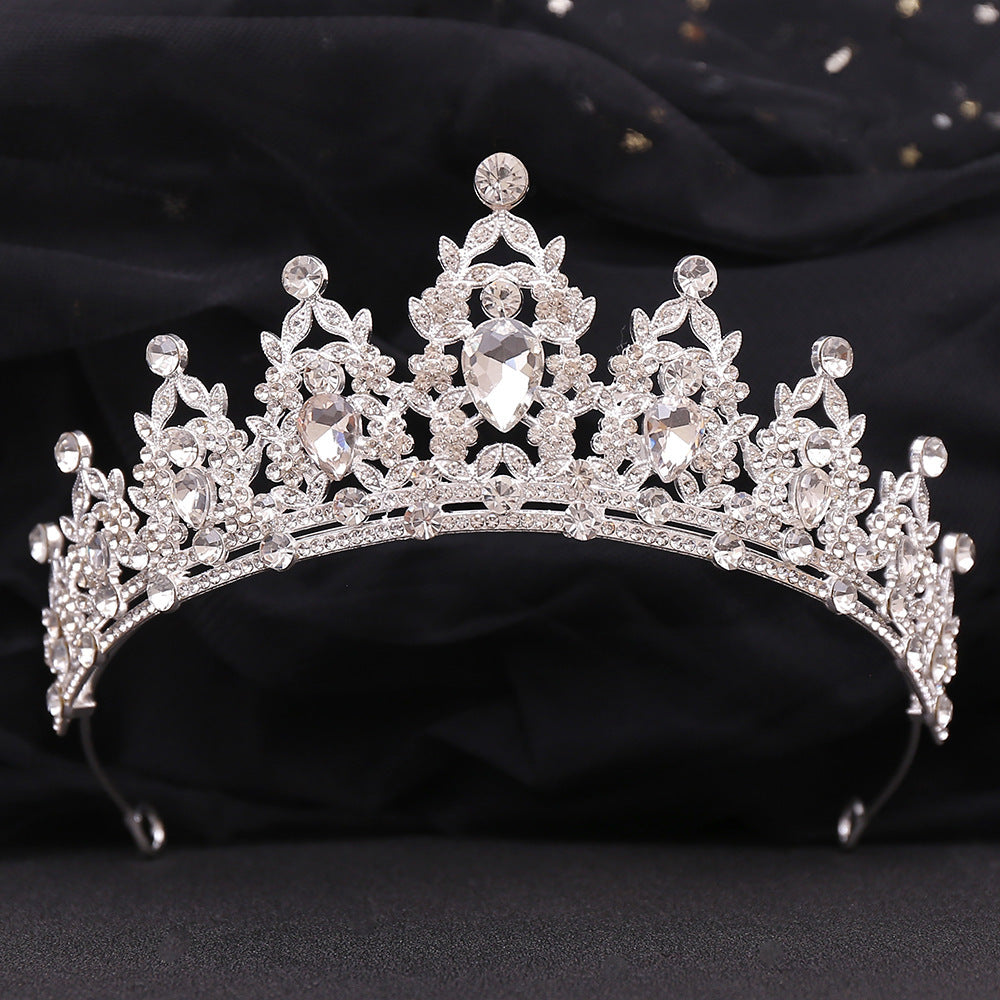 Princess Bridal Crown Alloy Inlay Artificial Crystal Rhinestones Crown