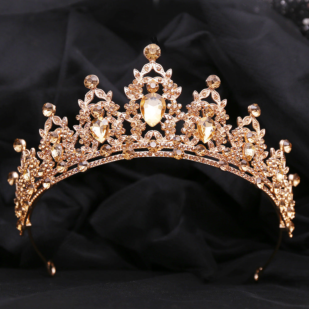 Princess Bridal Crown Alloy Inlay Artificial Crystal Rhinestones Crown