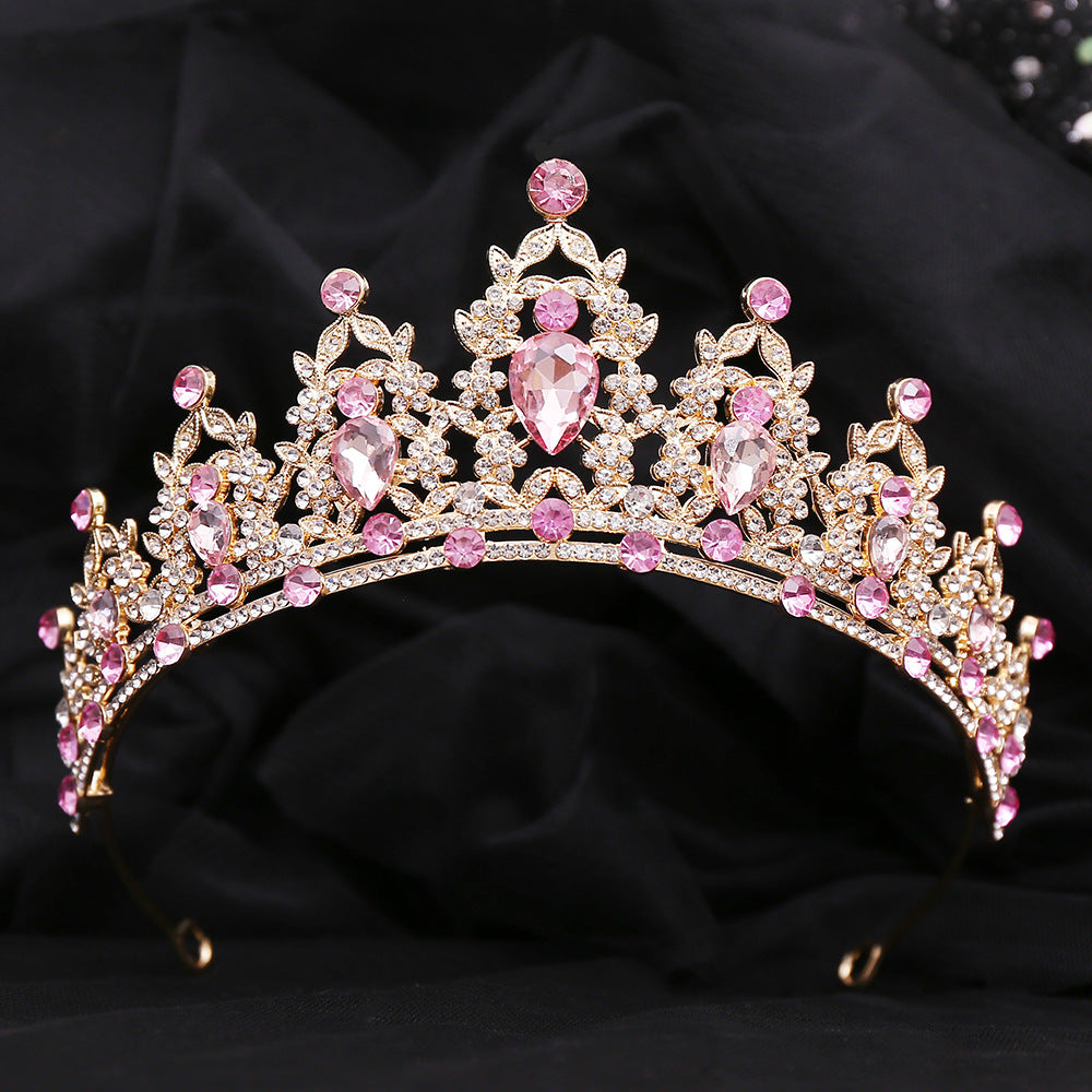 Princess Bridal Crown Alloy Inlay Artificial Crystal Rhinestones Crown