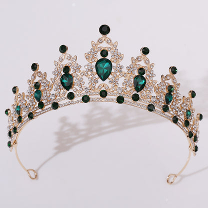 Princess Bridal Crown Alloy Inlay Artificial Crystal Rhinestones Crown