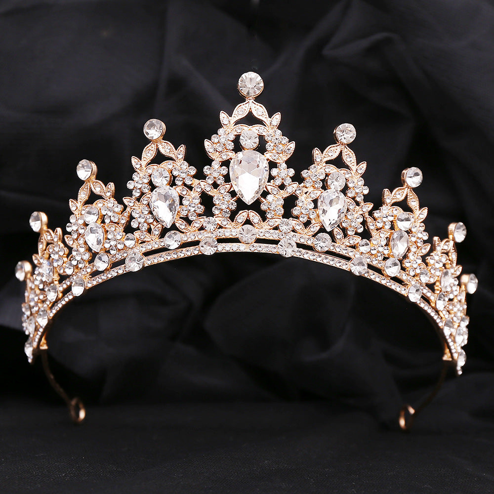 Princess Bridal Crown Alloy Inlay Artificial Crystal Rhinestones Crown