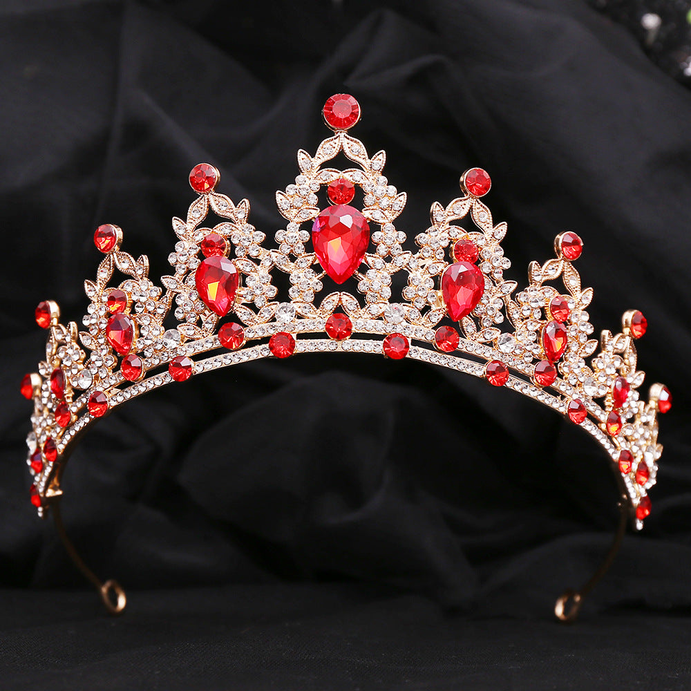 Princess Bridal Crown Alloy Inlay Artificial Crystal Rhinestones Crown