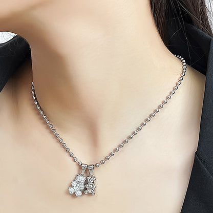 Streetwear Geometric Stainless Steel Plating Layered Necklaces