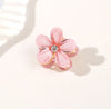 Women'S Sweet Simple Style Flower Metal Inlay Resin Rhinestones Pearl Hair Claws