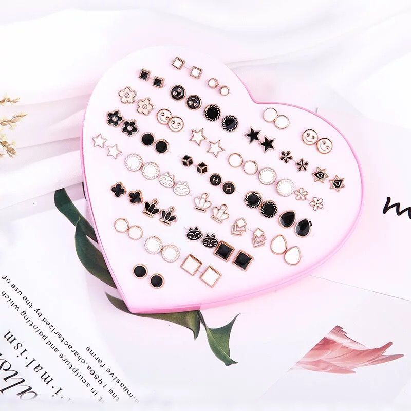 1 Set Casual Simple Style Animal Letter Fruit Enamel Plating Inlay Alloy Rhinestones Ear Studs