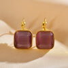 1 Pair Simple Style Square Plating Inlay Stainless Steel Zircon Gold Plated Ear Studs