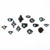 Wholesale Jewelry Vintage Style Geometric Alloy Artificial Gemstones Rhinestones Zircon Plating Inlay Rings