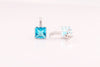 1 Pair Simple Style Square Inlay Copper Artificial Gemstones Ear Studs