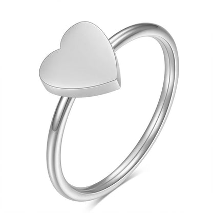 Simple Style Solid Color Stainless Steel Rings