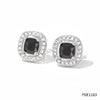 Casual Simple Style Square Stainless Steel Plating Inlay Zircon Ear Studs 1 Pair