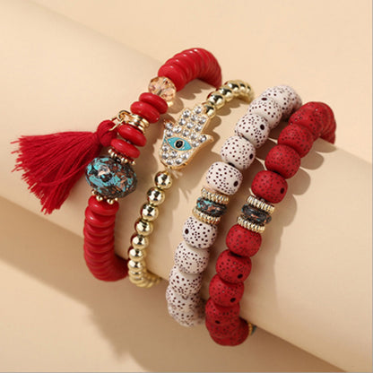 Ethnic Style Eye Alloy Wooden Beads Beaded Women's Bracelets