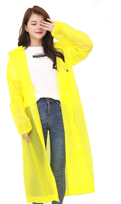 Unisex Simple Solid Color Eva Outdoor Raincoat