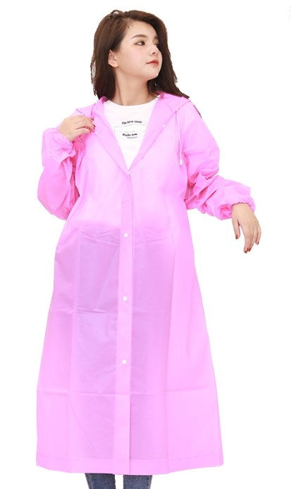 Unisex Simple Solid Color Eva Outdoor Raincoat