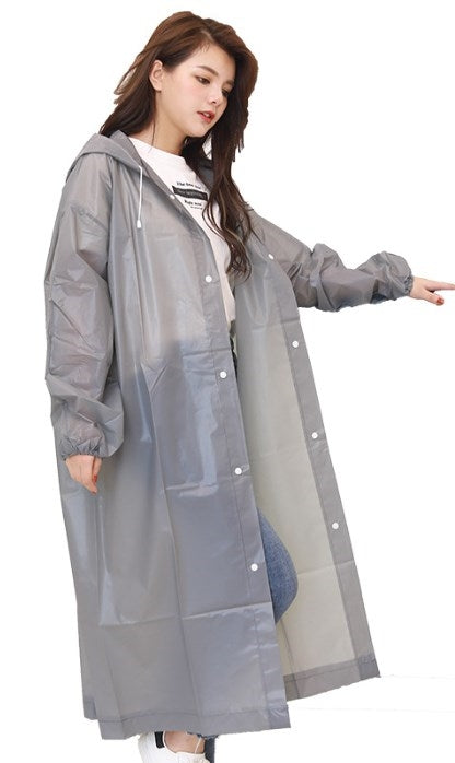 Unisex Simple Solid Color Eva Outdoor Raincoat