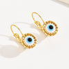 1 Pair Casual Ethnic Style Eye Plating Inlay Stainless Steel Resin 18k Gold Plated Earrings