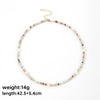 Casual Vacation Multicolor Artificial Gemstones Freshwater Pearl Copper 14k Gold Plated Necklace In Bulk