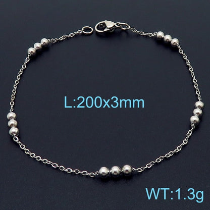 Streetwear Round Titanium Steel Plating 18k Gold Plated Bracelets Necklace