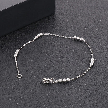 Streetwear Round Titanium Steel Plating 18k Gold Plated Bracelets Necklace