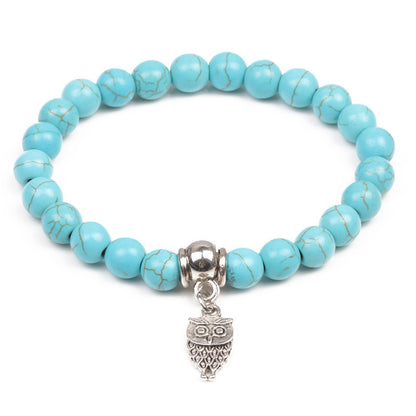 Retro Ethnic Style Geometric Turquoise Beaded Bracelets