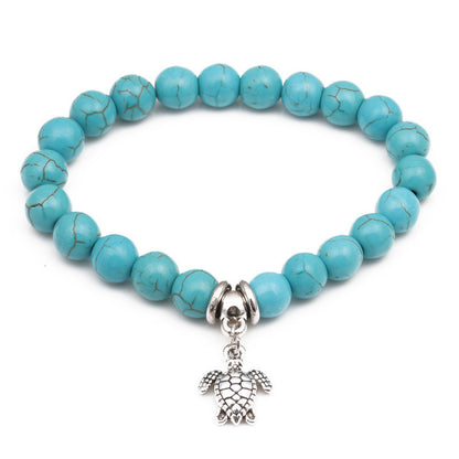 Retro Ethnic Style Geometric Turquoise Beaded Bracelets