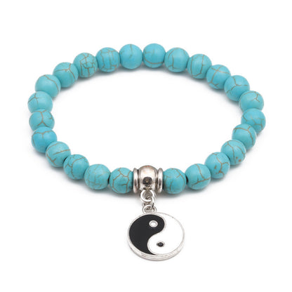 Retro Ethnic Style Geometric Turquoise Beaded Bracelets