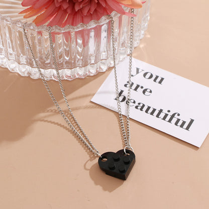 Casual Heart Shape Alloy Irregular Unisex Pendant Necklace