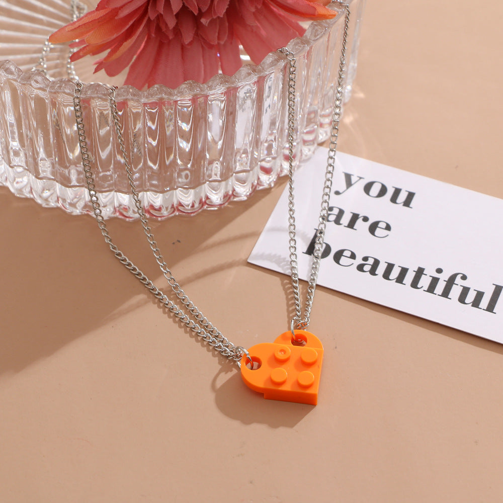 Casual Heart Shape Alloy Irregular Unisex Pendant Necklace