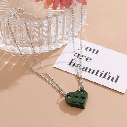 Casual Heart Shape Alloy Irregular Unisex Pendant Necklace