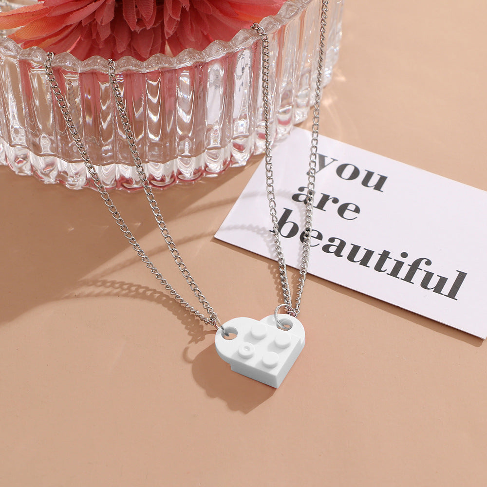 Casual Heart Shape Alloy Irregular Unisex Pendant Necklace