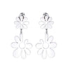 1 Pair Simple Style Flower Plating Stainless Steel Drop Earrings