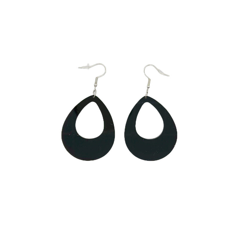 1 Pair Simple Style Water Droplets Arylic Drop Earrings