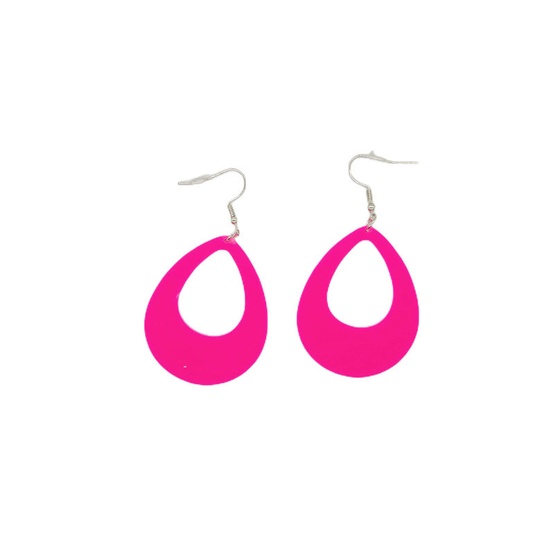 1 Pair Simple Style Water Droplets Arylic Drop Earrings