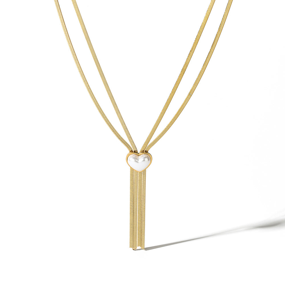 Simple Style Commute Geometric Titanium Steel Plating 18k Gold Plated Pendant Necklace