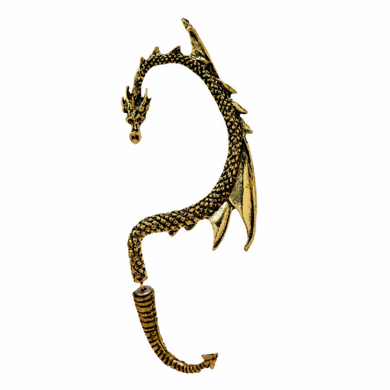 1 Piece Retro Dragon Plating Alloy Ear Clips