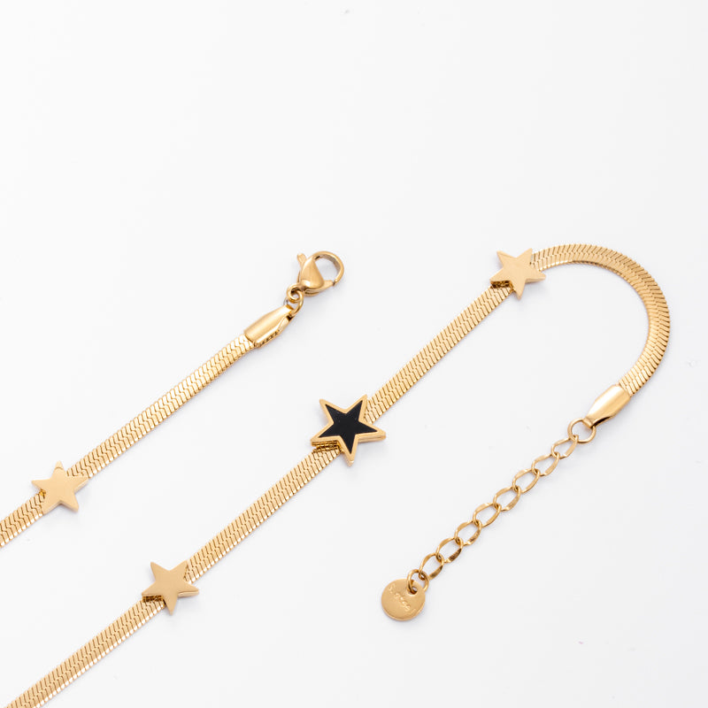 Simple Style Pentagram Stainless Steel Plating 18k Gold Plated Bracelets