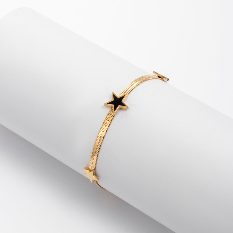 Simple Style Pentagram Stainless Steel Plating 18k Gold Plated Bracelets