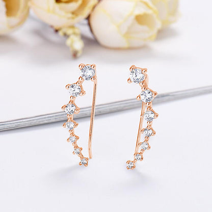 1 Pair Glam Solid Color Plating Inlay Sterling Silver Zircon Ear Studs