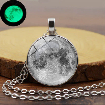 Simple Style Moon Alloy Plating Inlay Glass Unisex Pendant Necklace