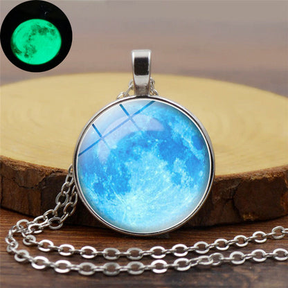 Simple Style Moon Alloy Plating Inlay Glass Unisex Pendant Necklace