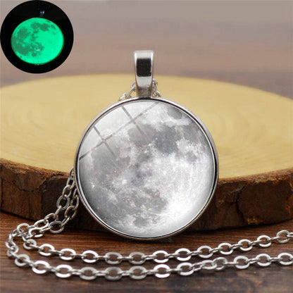 Simple Style Moon Alloy Plating Inlay Glass Unisex Pendant Necklace