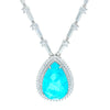 Glam Luxurious Water Droplets Copper Plating Inlay Zircon Pendant Necklace