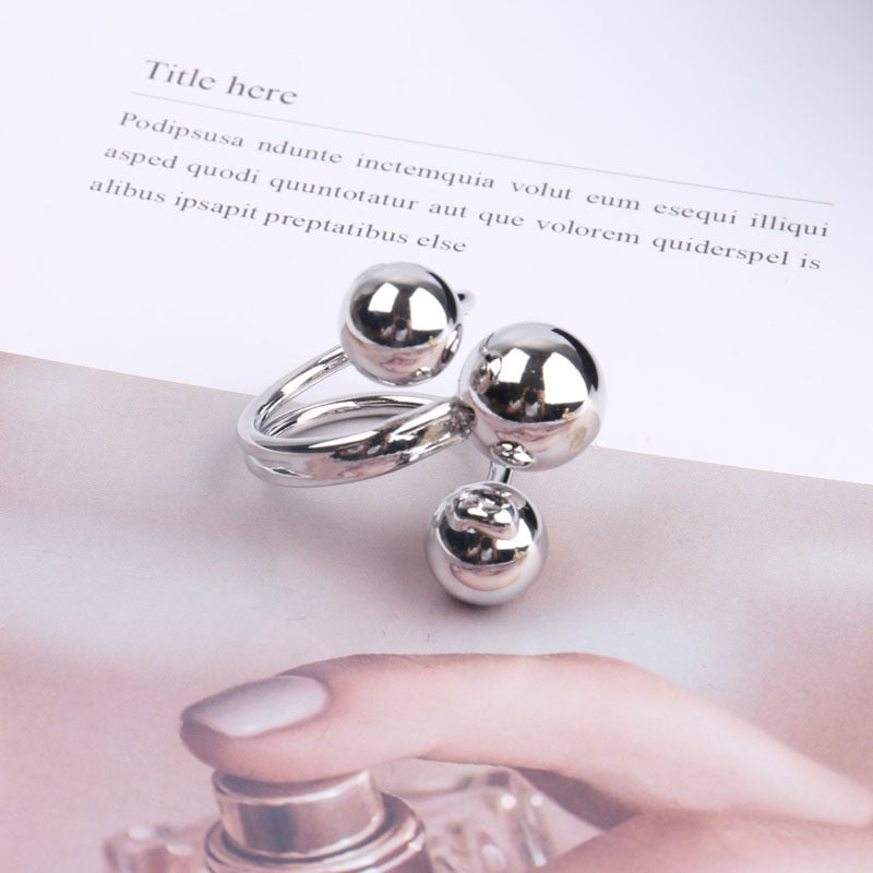 Simple Style Solid Color Alloy Plating Women's Rings 1 Piece