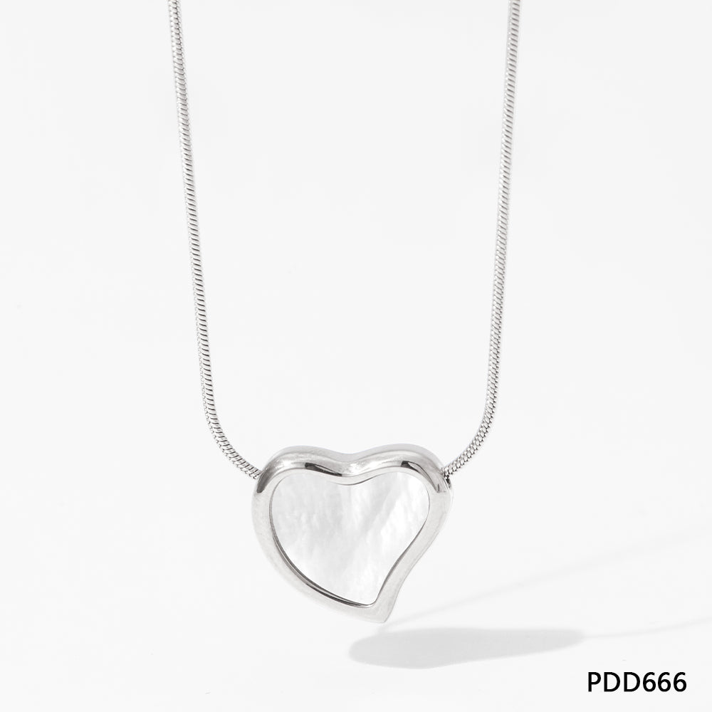 Casual Simple Style Heart Shape Stainless Steel Plating Inlay Artificial Gemstones Gold Plated Necklace