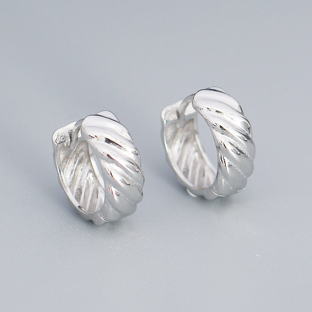 1 Pair Simple Style Geometric Sterling Silver Earrings