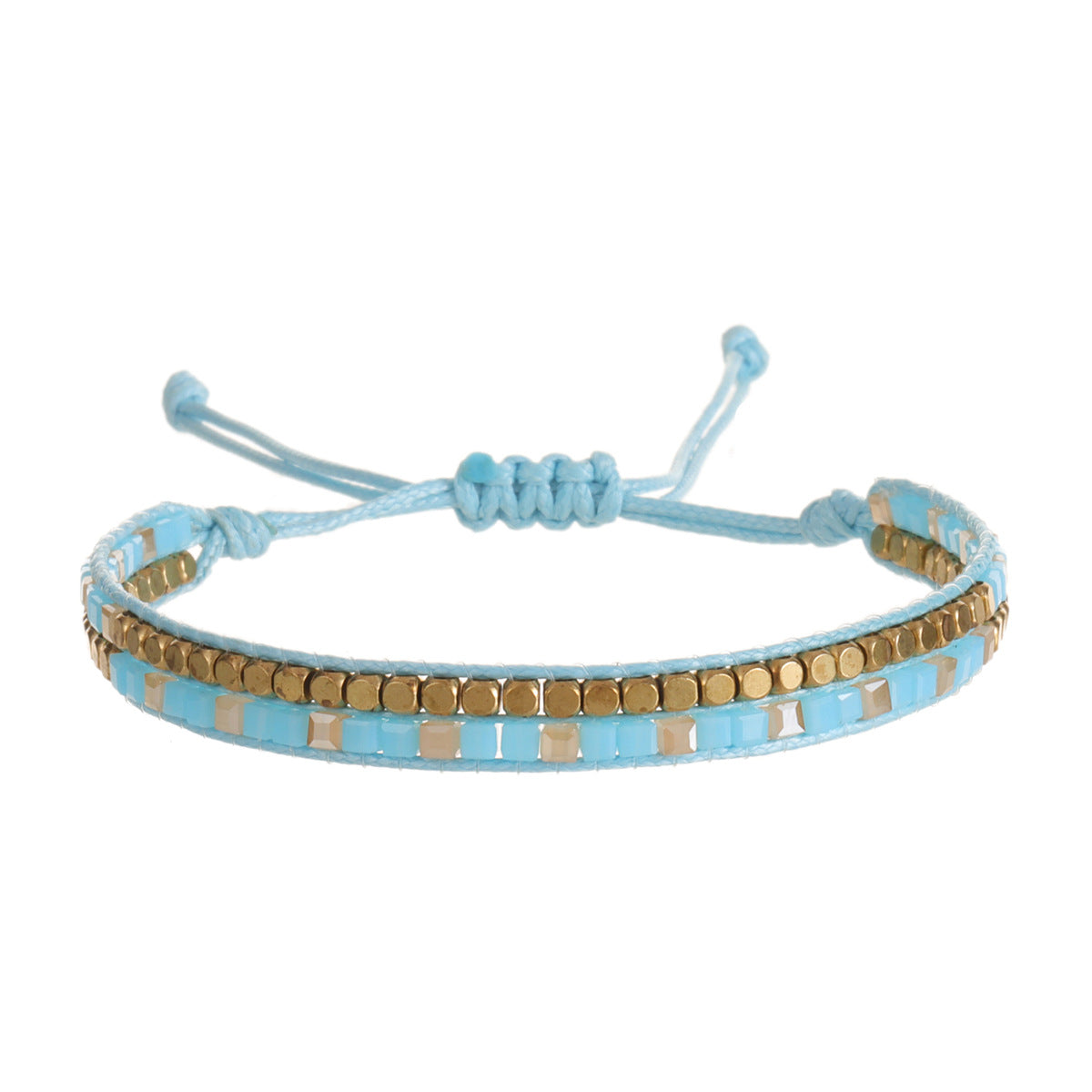 Bohemian Square Crystal Copper Knitting Bracelets