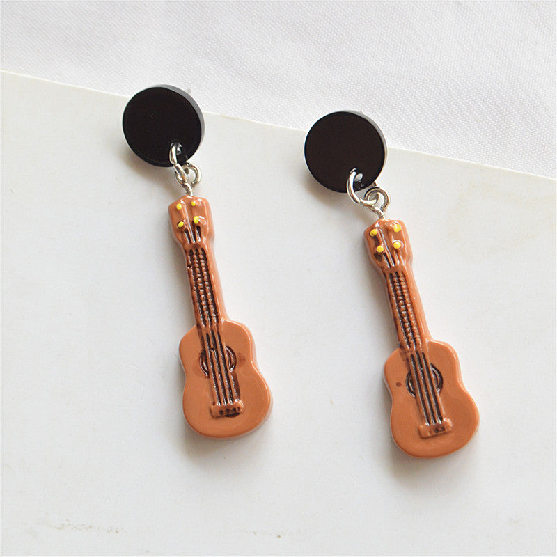 Fashion Guitar Arylic Women's Drop Earrings 1 Pair