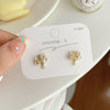 1 Pair Sweet Flower Plating Inlay Alloy Artificial Pearls Artificial Diamond Ear Studs